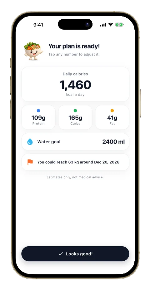 Nomi personalized calorie and macro plan